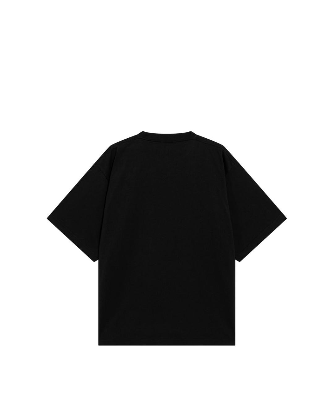 BALENCIAGA Черная хлопковая футболка, фото 2