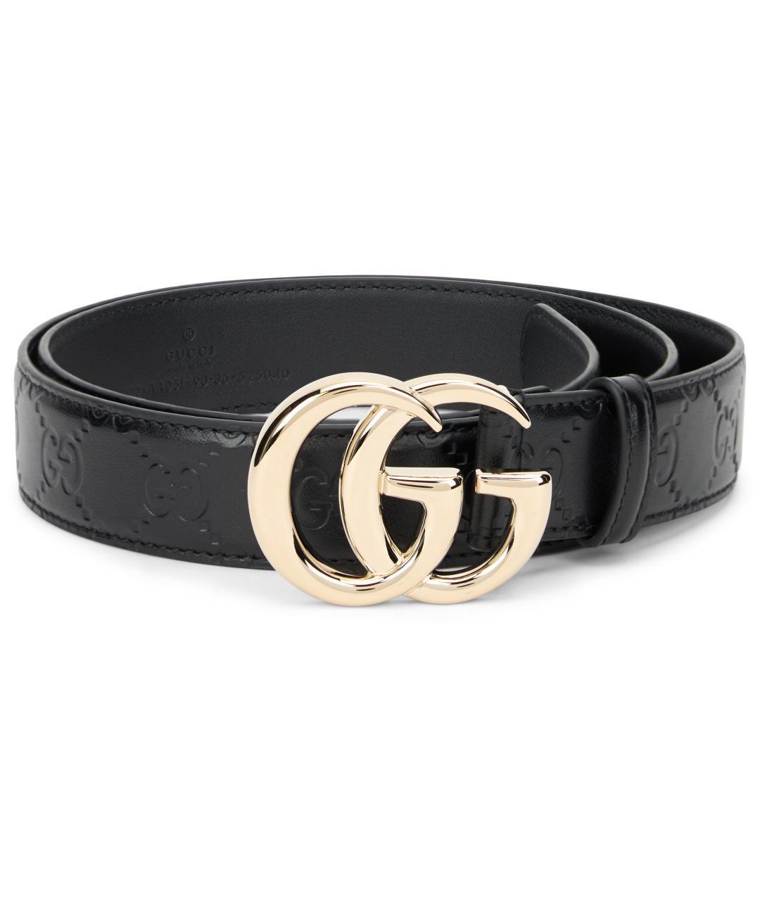 GUCCI Черный кожаный ремень, фото 2