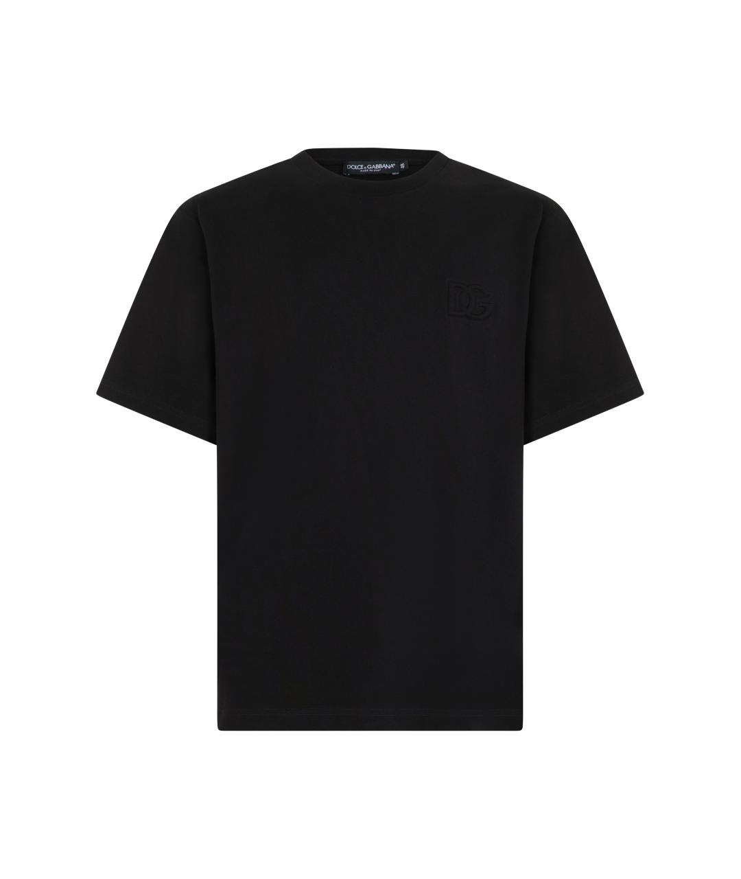 DOLCE&GABBANA Черная хлопковая футболка, фото 1
