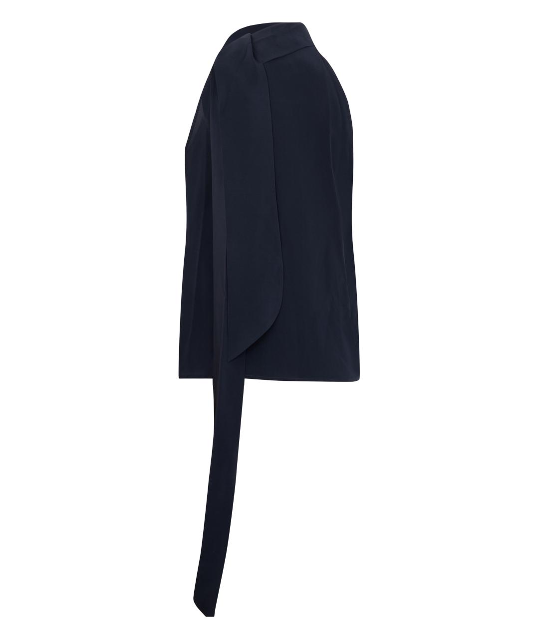 MAX MARA Синяя шелковая блузы, фото 2