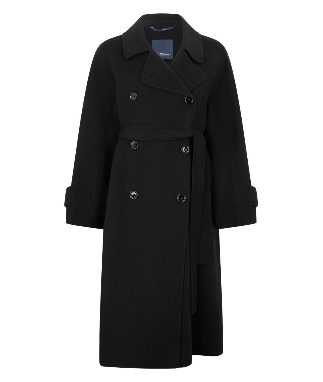 'S MAX MARA Черное шерстяное пальто, фото 1