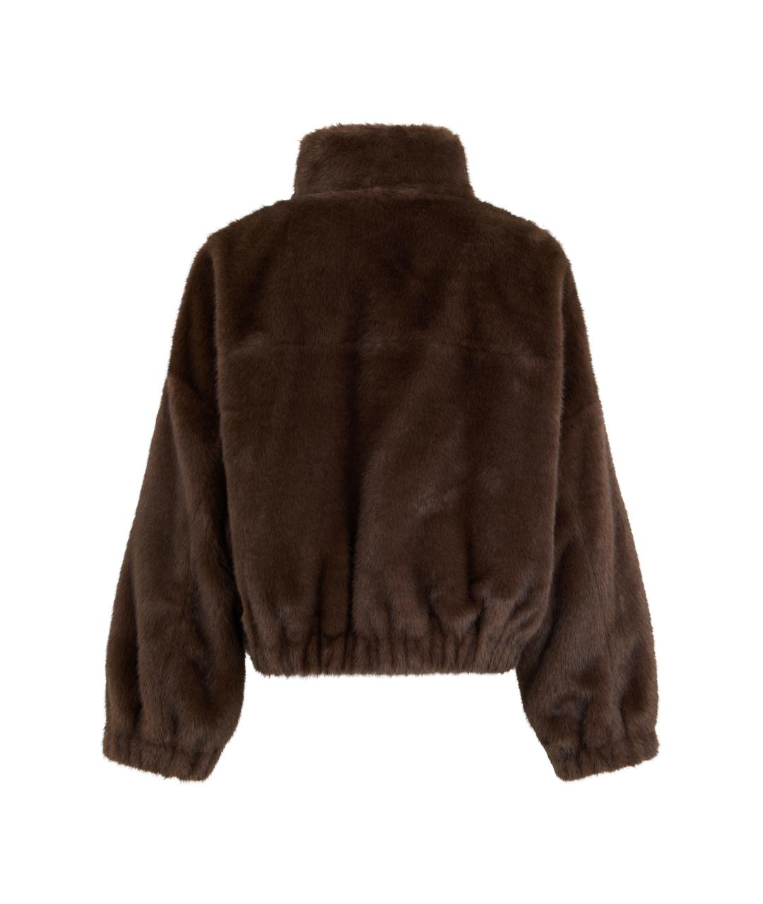 WEEKEND MAX MARA Коричневая полиэстеровая дубленка, фото 2