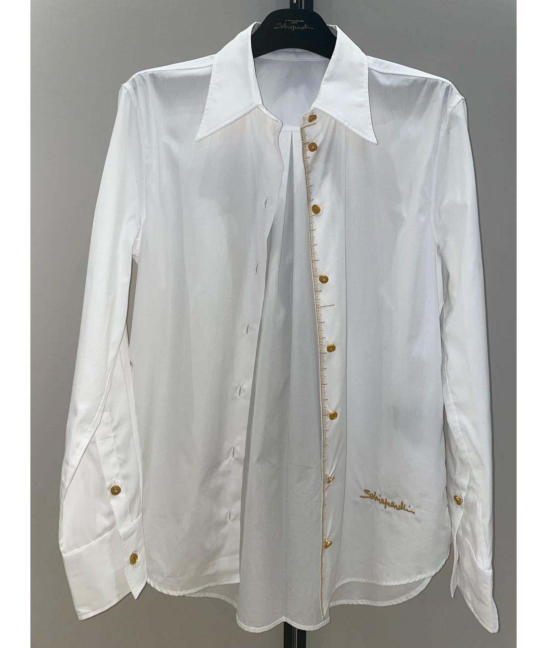 SCHIAPARELLI Белая хлопковая рубашка, фото 9