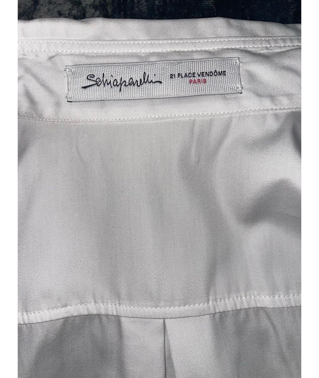 SCHIAPARELLI Белая хлопковая рубашка, фото 3