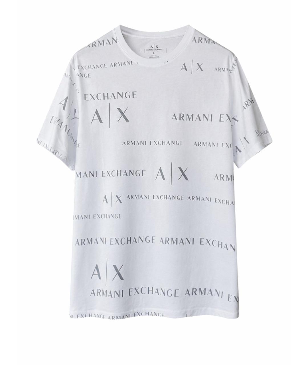 ARMANI EXCHANGE Белая хлопковая футболка, фото 1