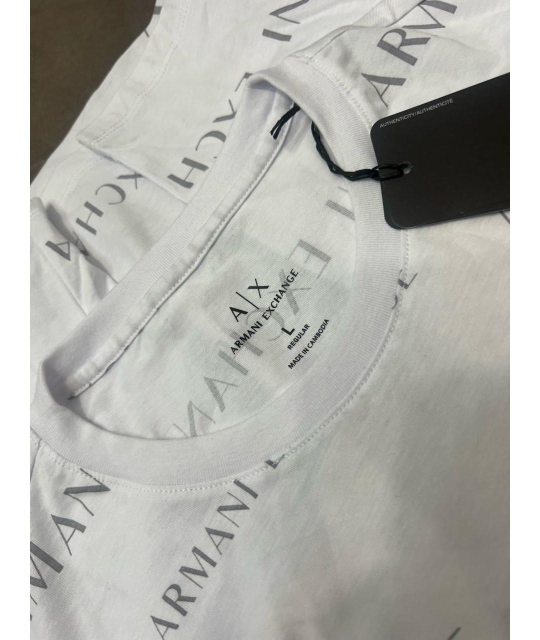 ARMANI EXCHANGE Белая хлопковая футболка, фото 4