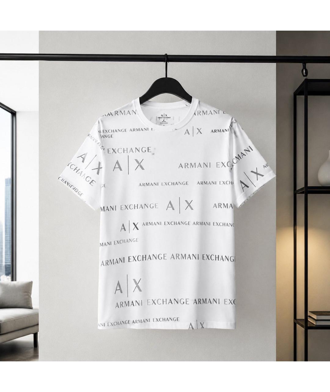 ARMANI EXCHANGE Белая хлопковая футболка, фото 2