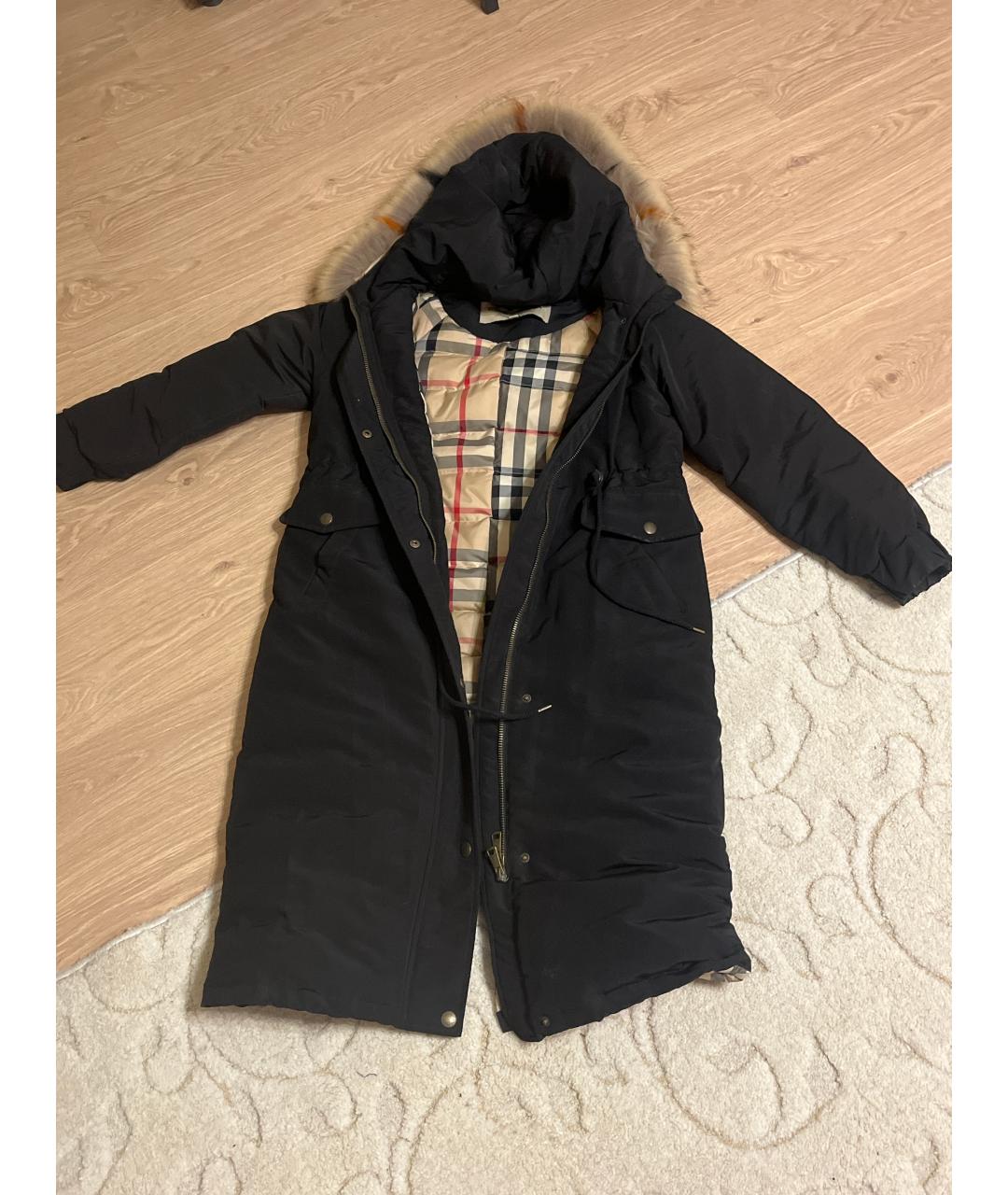 BURBERRY Черный нейлоновый пуховик, фото 6