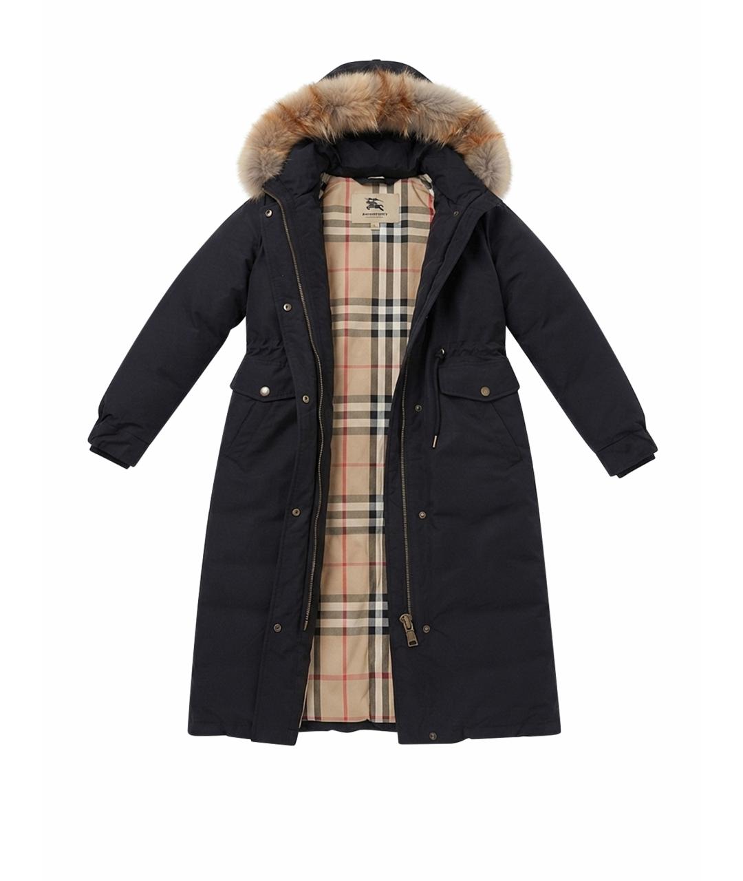 BURBERRY Черный нейлоновый пуховик, фото 1