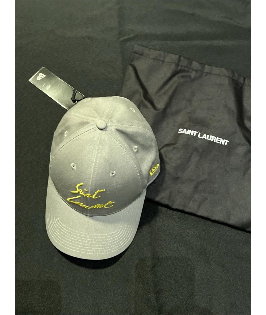 SAINT LAURENT Серая кепка, фото 2