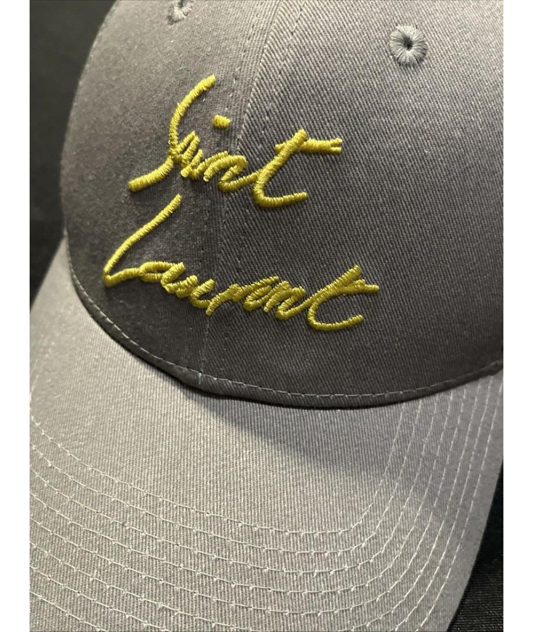 SAINT LAURENT Серая кепка, фото 8