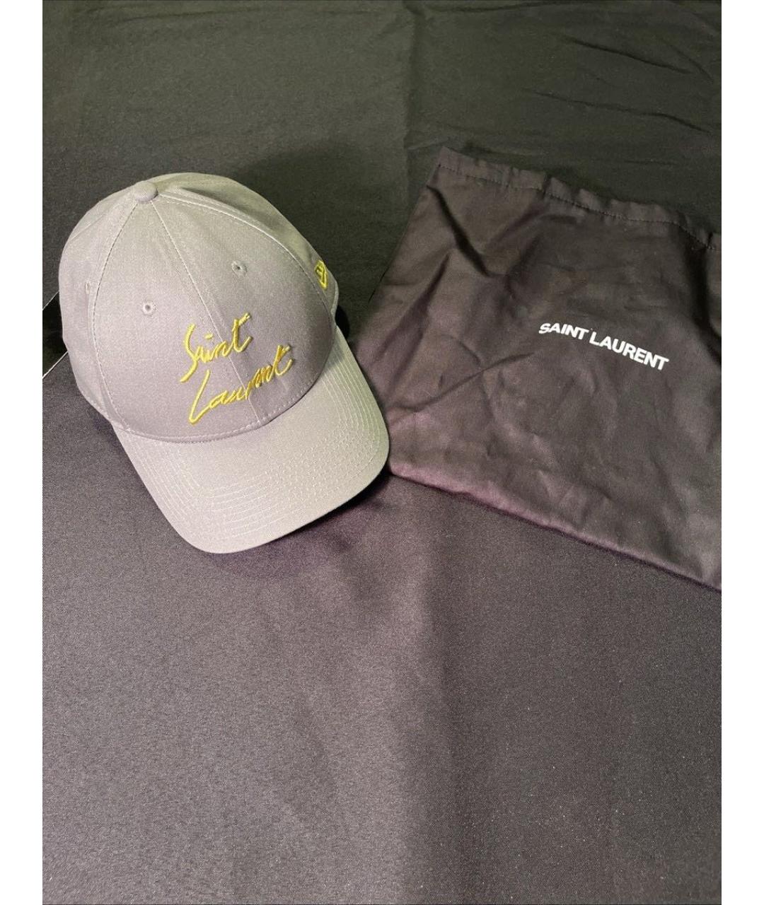 SAINT LAURENT Серая кепка, фото 7