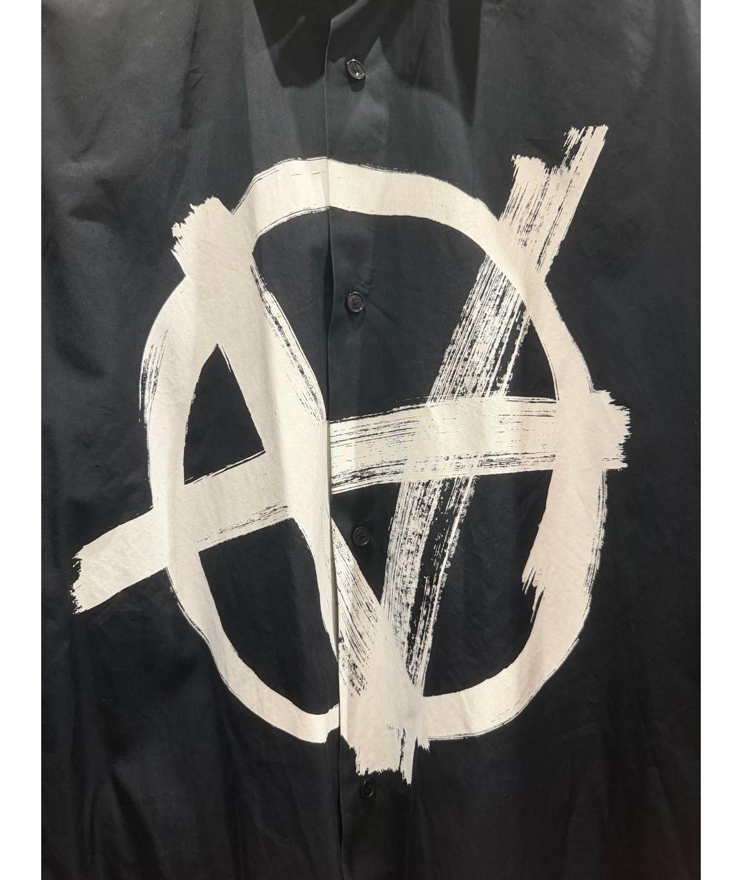 VETEMENTS Черная хлопко-полиэстеровая классическая рубашка, фото 6