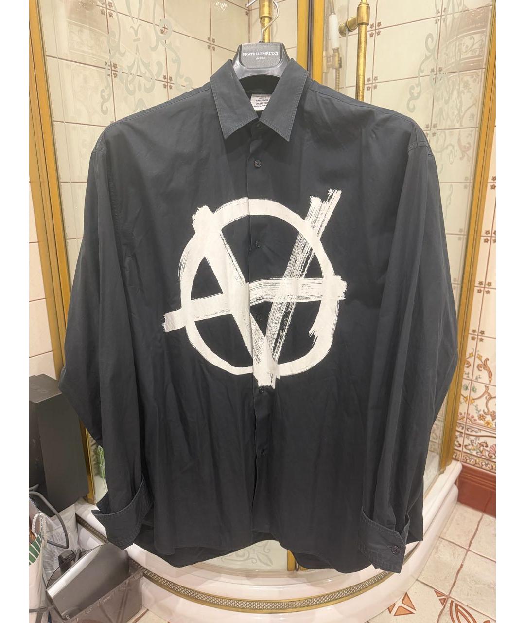 VETEMENTS Черная хлопко-полиэстеровая классическая рубашка, фото 2