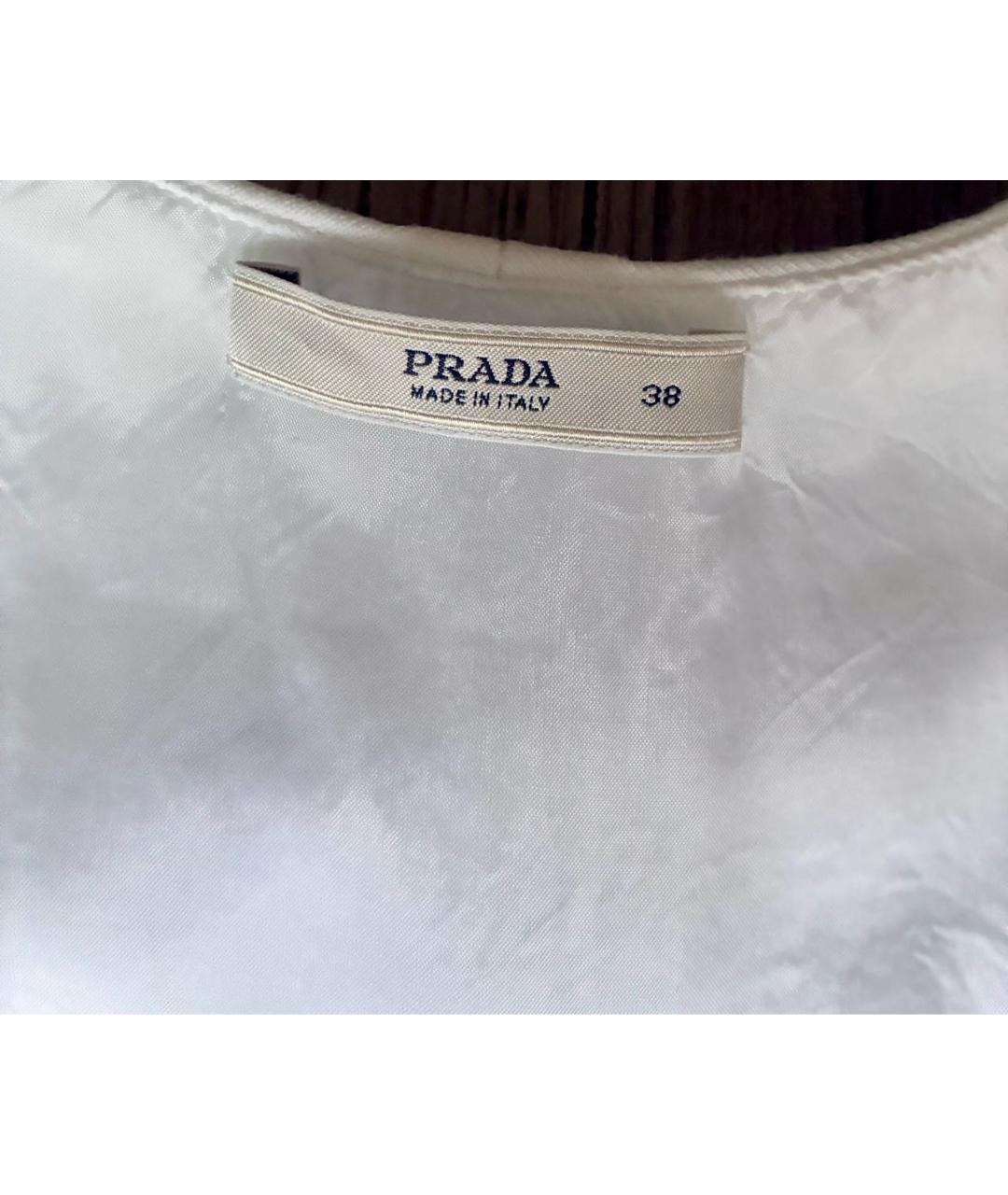 PRADA Белая хлопковая майка, фото 3