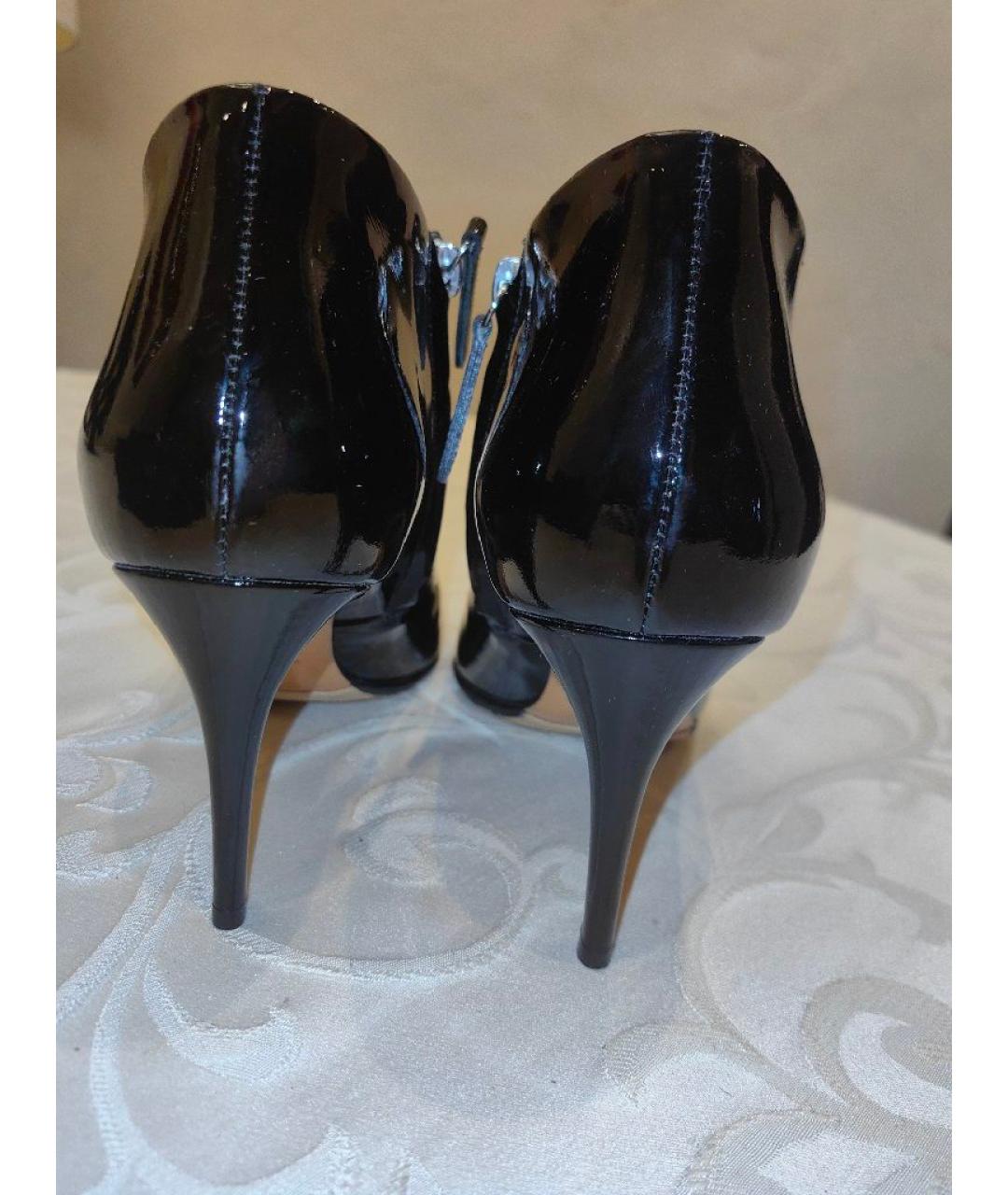 GIUSEPPE ZANOTTI DESIGN Черные ботильоны из лакированной кожи, фото 4