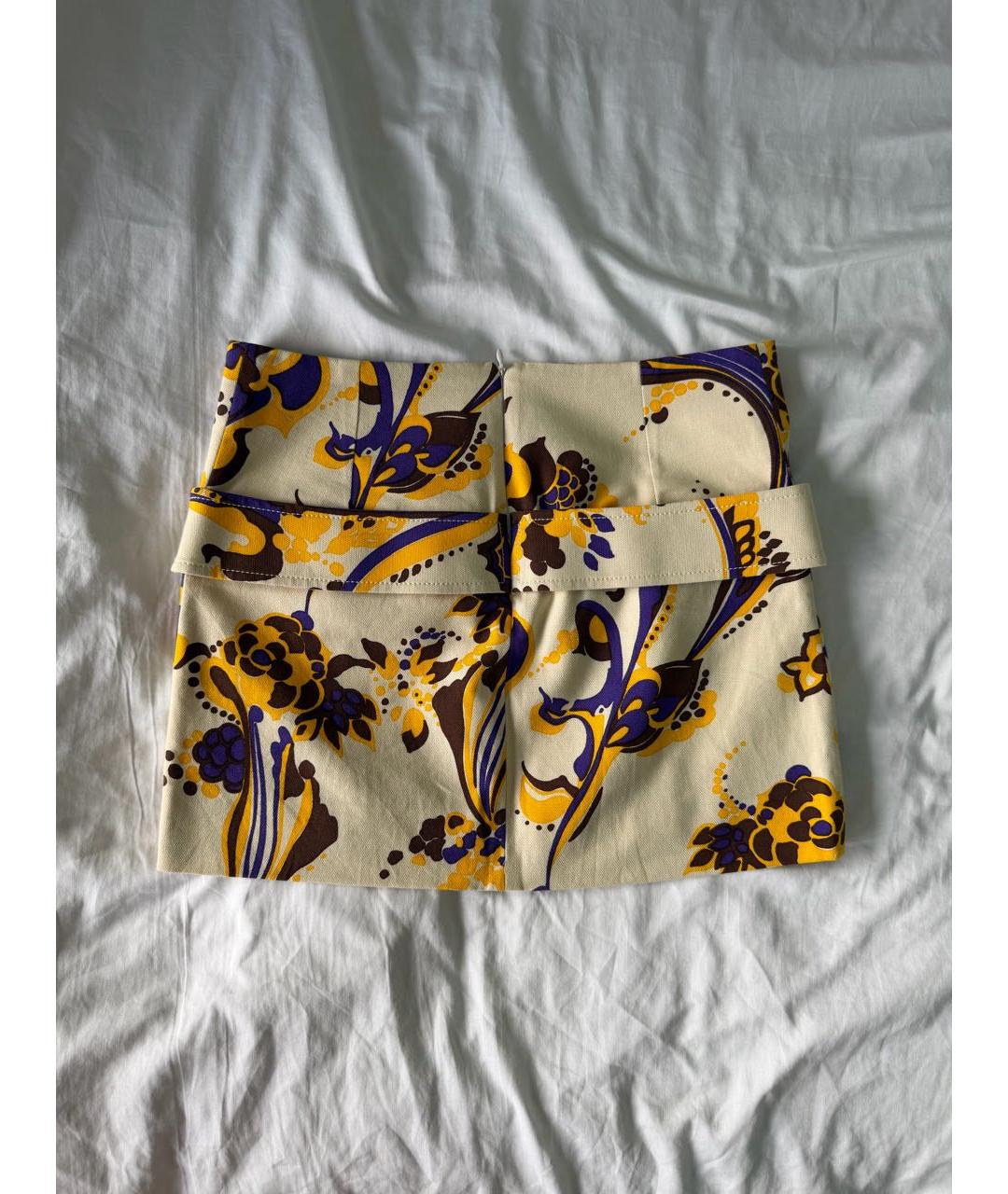 DOLCE&GABBANA Мульти хлопковая юбка мини, фото 3