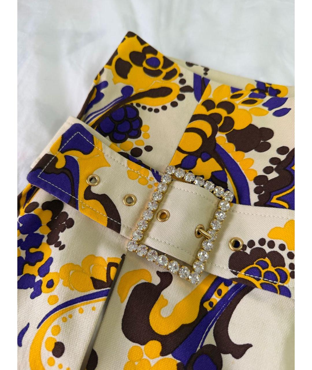 DOLCE&GABBANA Мульти хлопковая юбка мини, фото 4