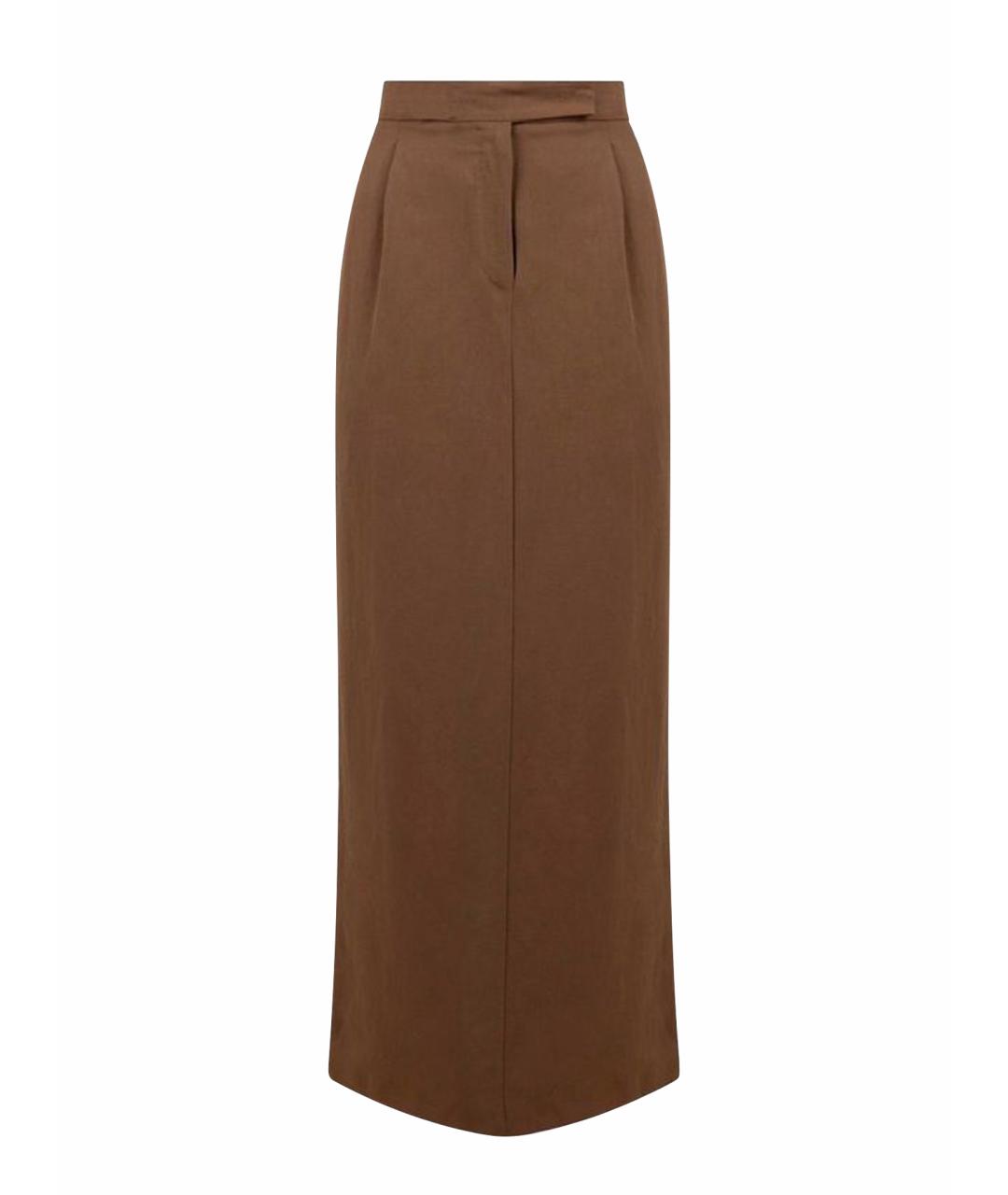 'S MAX MARA Бежевая вискозная юбка макси, фото 1