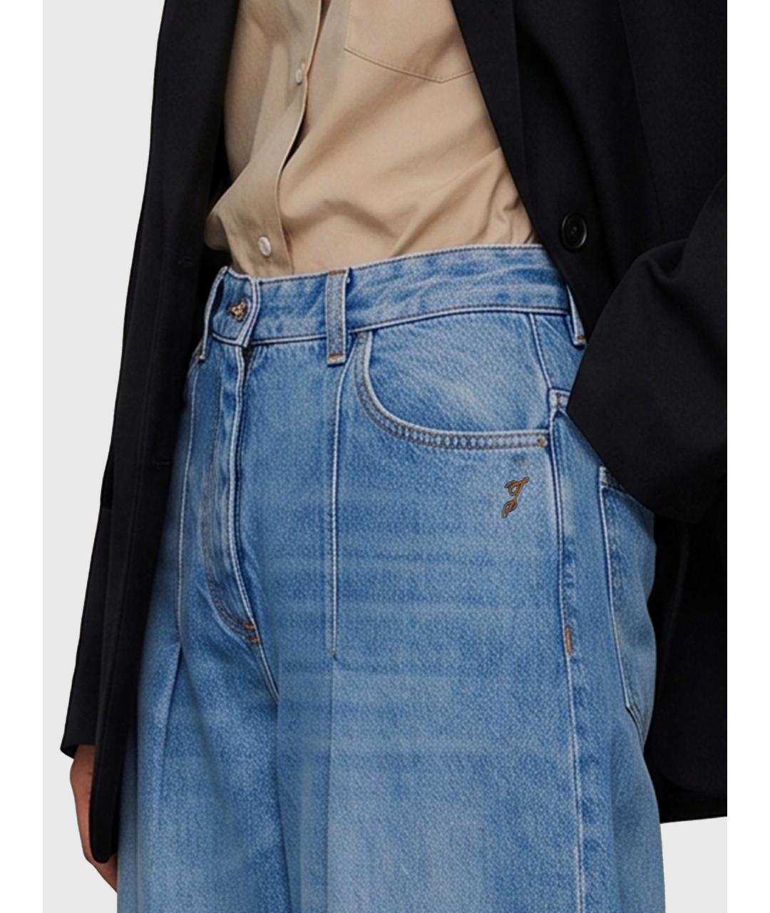 JACQUEMUS Синие хлопковые прямые джинсы, фото 3