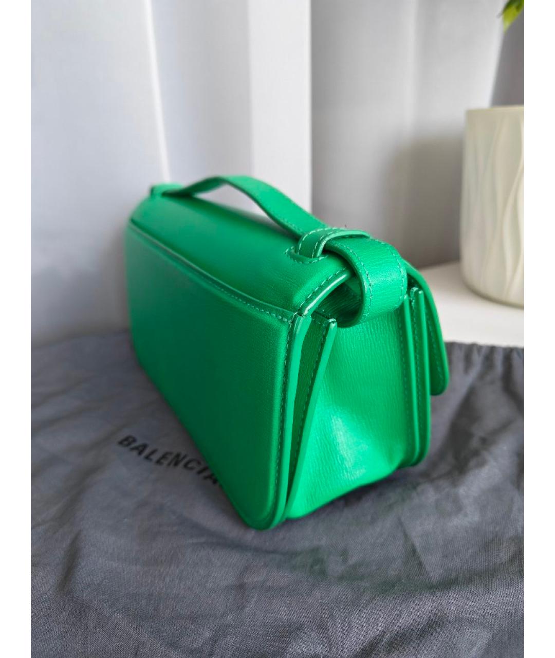 BALENCIAGA Зеленая кожаная сумка через плечо, фото 2