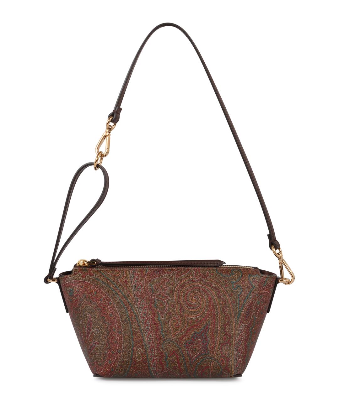 ETRO Коричневая канва сумка с короткими ручками, фото 5