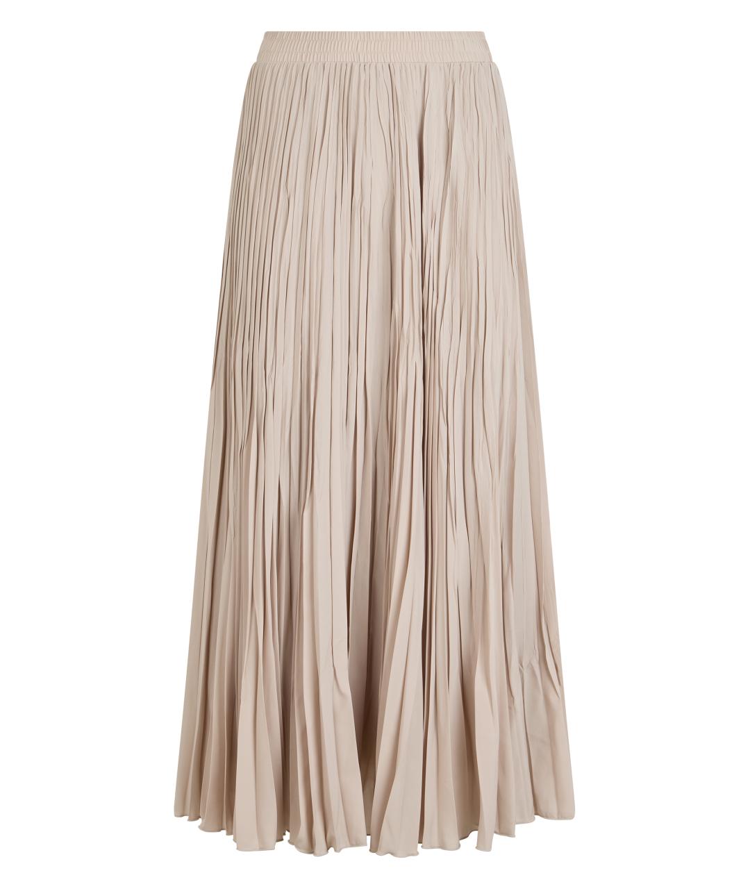 WEEKEND MAX MARA Бежевая полиэстеровая юбка макси, фото 1