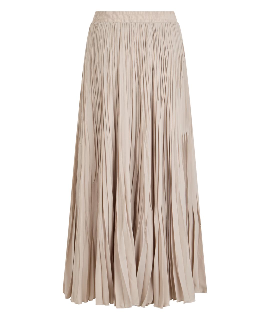 WEEKEND MAX MARA Бежевая полиэстеровая юбка макси, фото 2