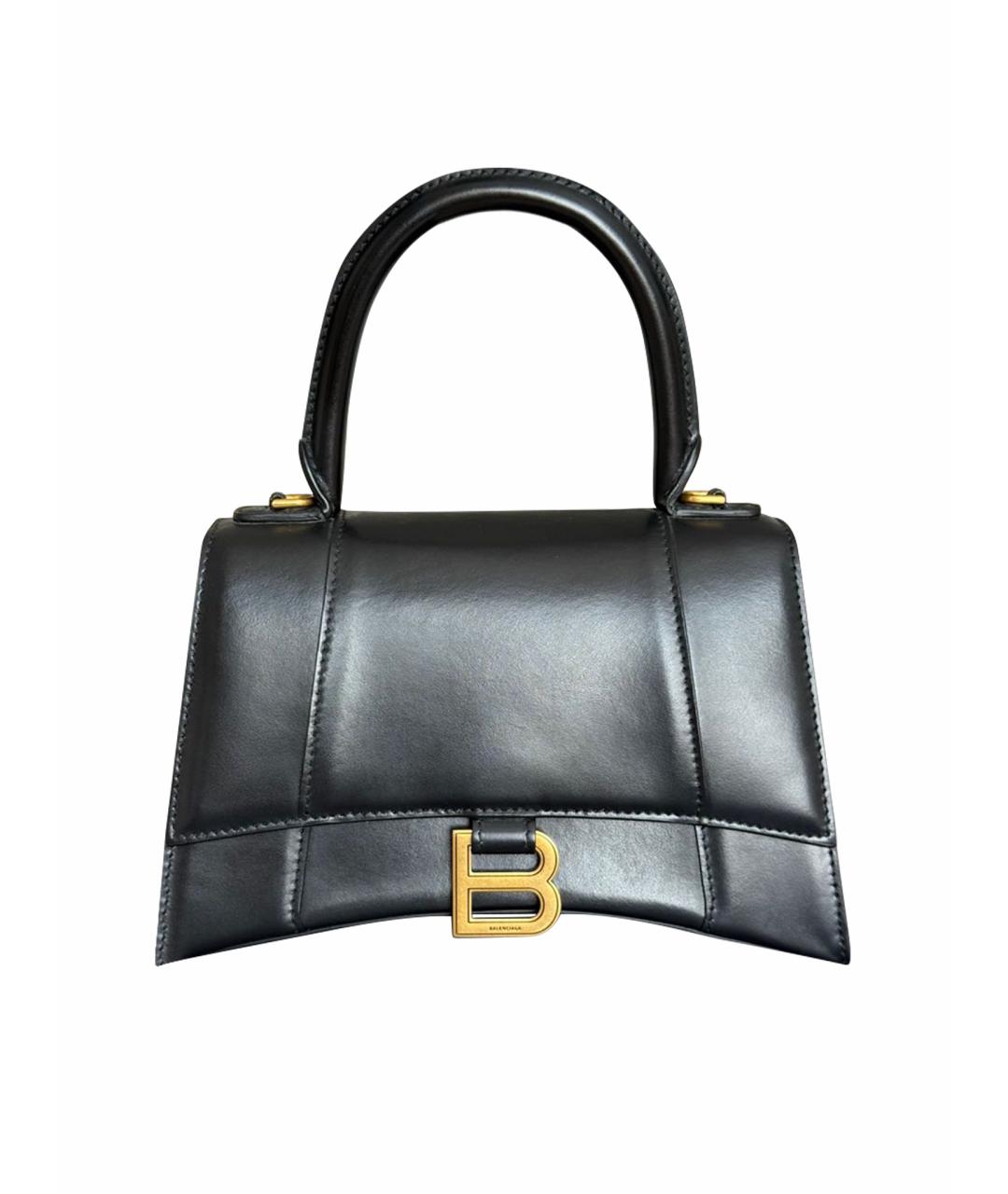BALENCIAGA Черная кожаная сумка с короткими ручками, фото 1