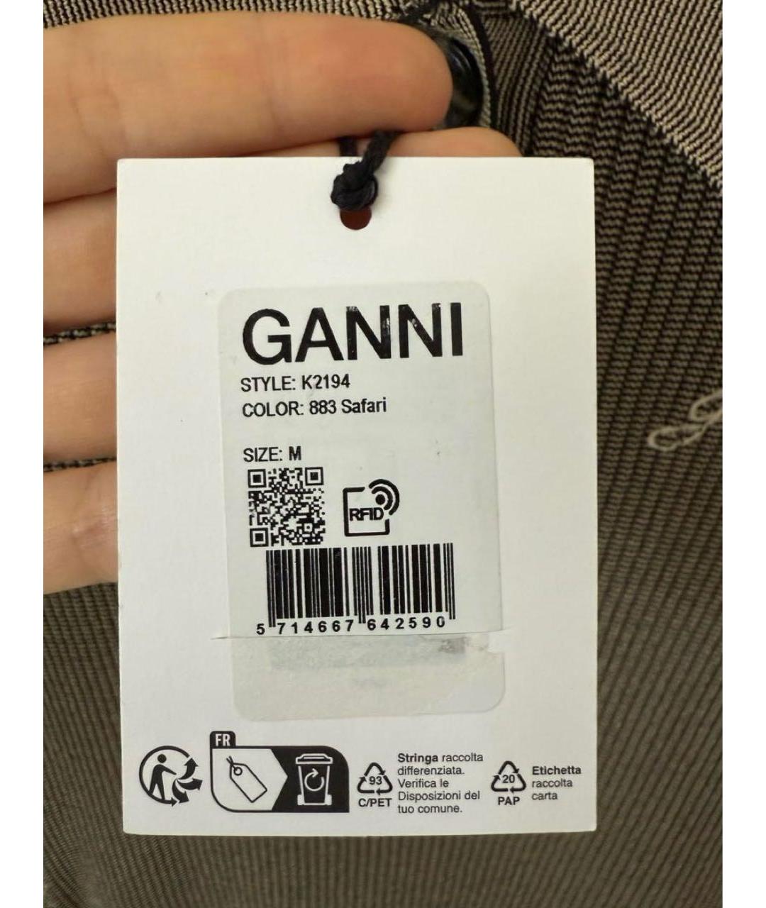 GANNI Антрацитовое повседневное платье, фото 5