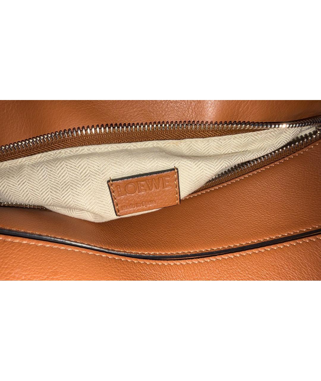 LOEWE Коричневая кожаная сумка через плечо, фото 3