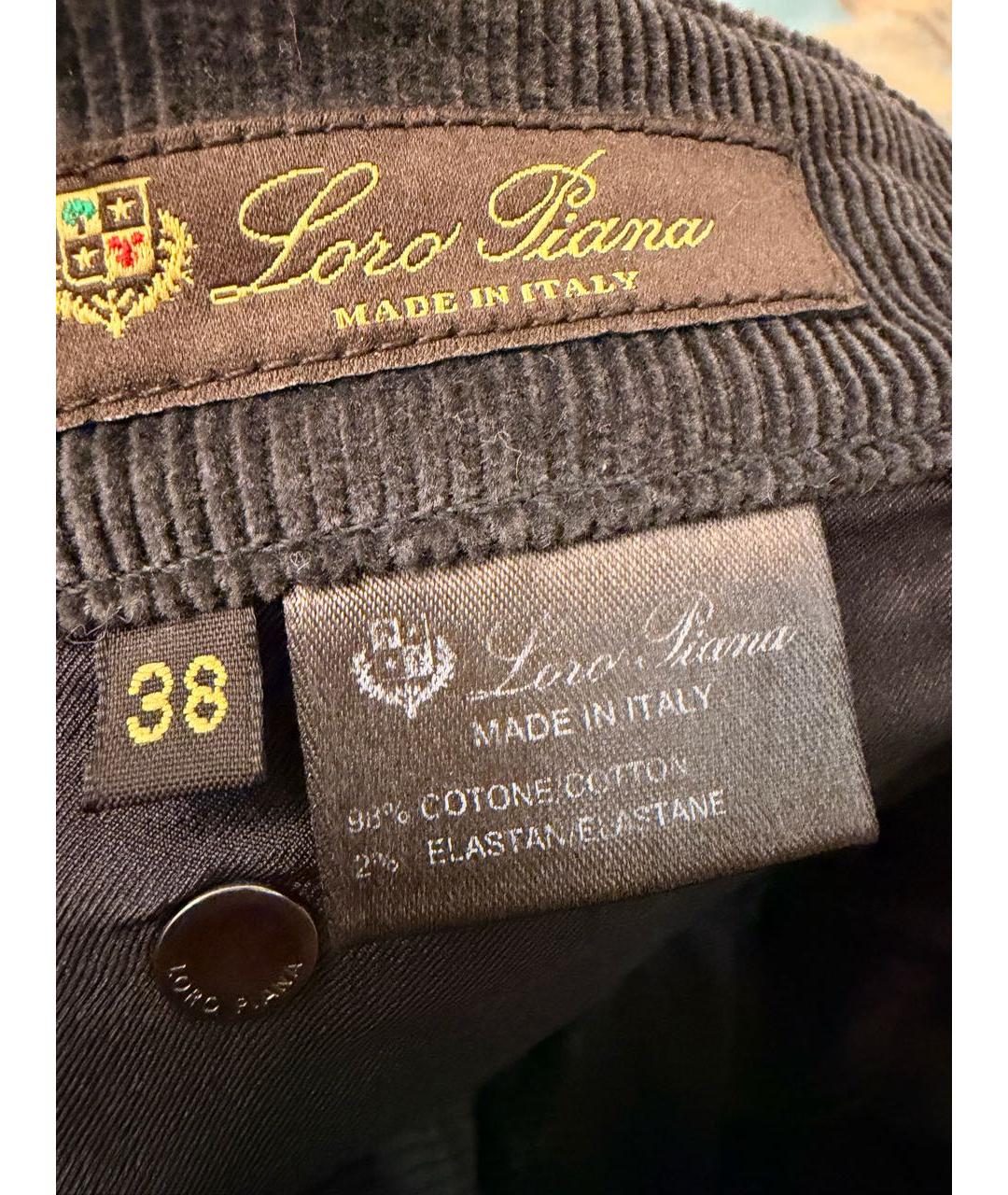 LORO PIANA Хаки велюровые брюки узкие, фото 4