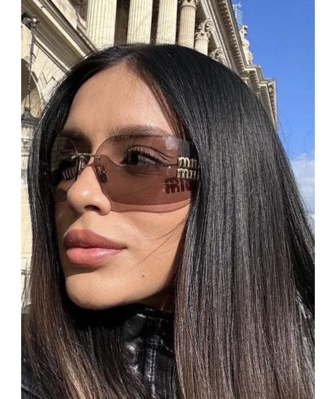 MIU MIU Металлические солнцезащитные очки, фото 4