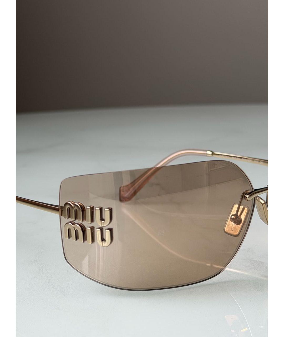 MIU MIU Металлические солнцезащитные очки, фото 3
