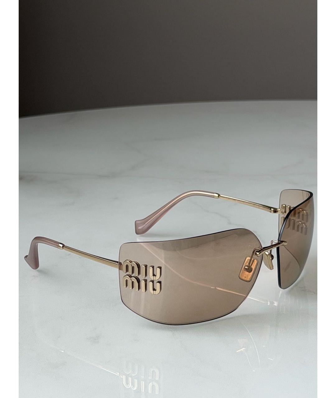 MIU MIU Металлические солнцезащитные очки, фото 2