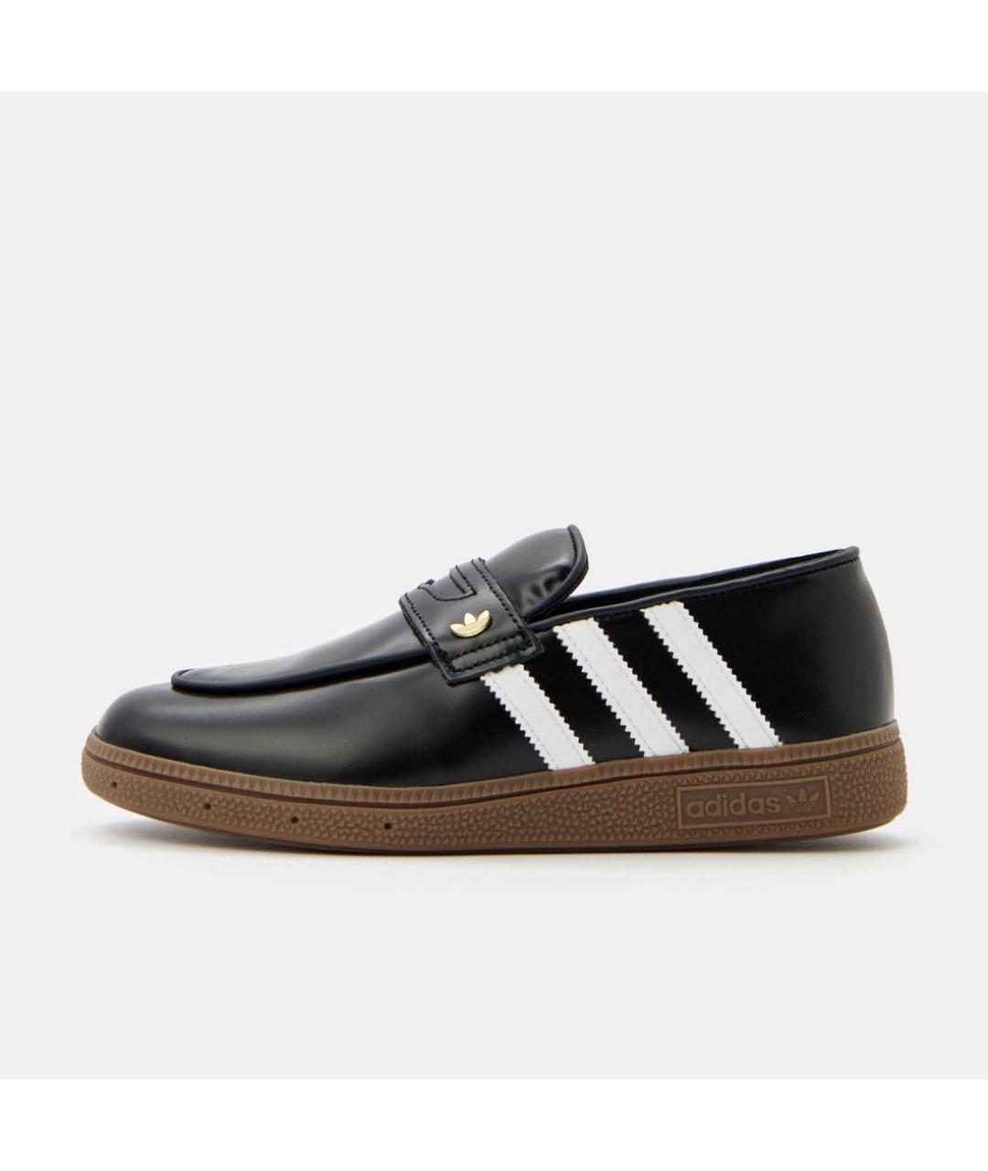 ADIDAS Черные кожаные лоферы, фото 9