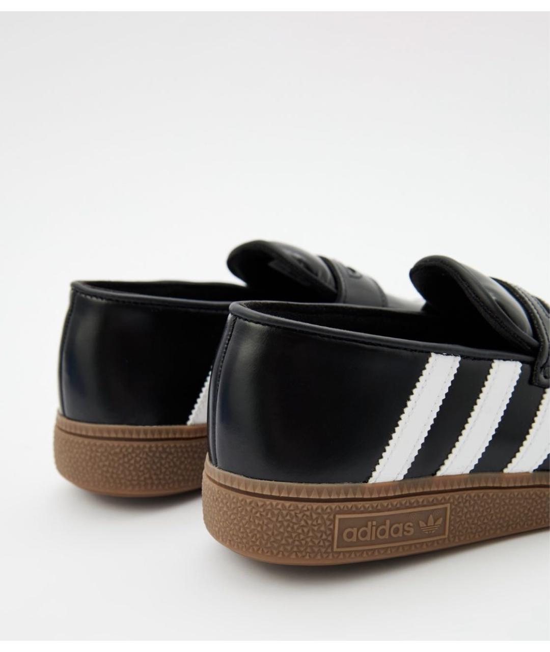 ADIDAS Черные кожаные лоферы, фото 3