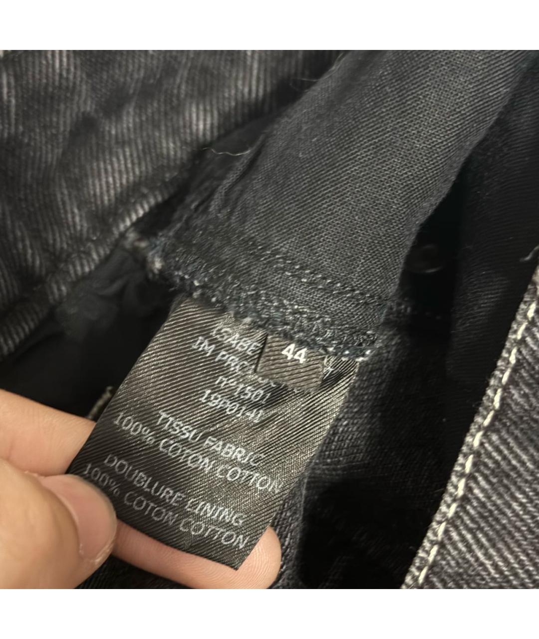ISABEL MARANT Антрацитовые хлопковые прямые джинсы, фото 4