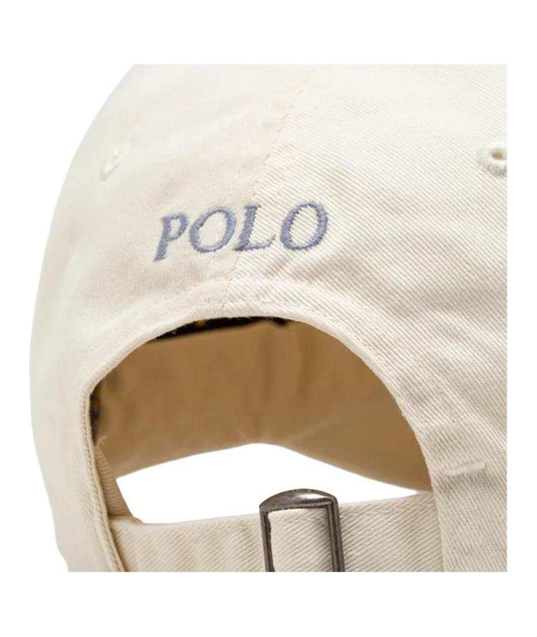 POLO RALPH LAUREN Бежевая хлопковая кепка, фото 3