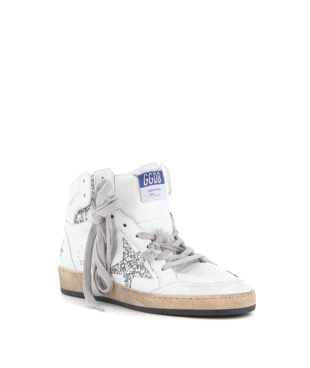 GOLDEN GOOSE Белые кожаные кеды, фото 2
