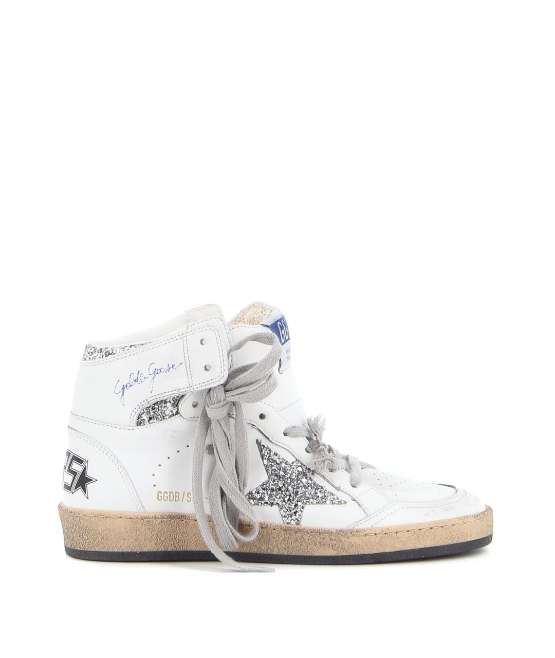 GOLDEN GOOSE Белые кожаные кеды, фото 1
