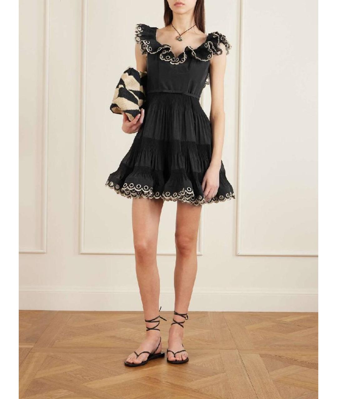 ZIMMERMANN Черное вискозное коктейльное платье, фото 2