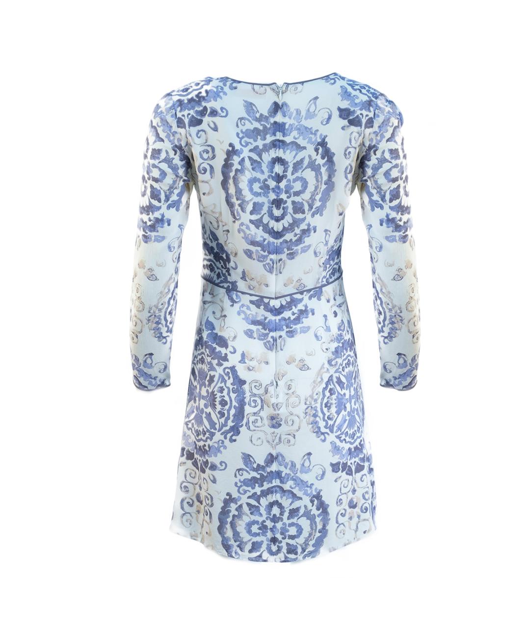 TORY BURCH Синее шелковое повседневное платье, фото 2