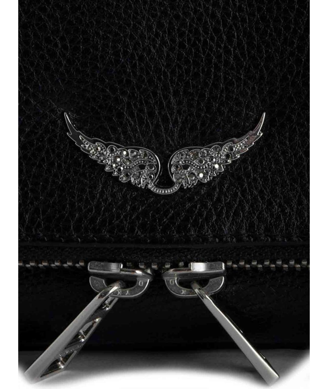 ZADIG & VOLTAIRE Черная кожаная сумка через плечо, фото 2