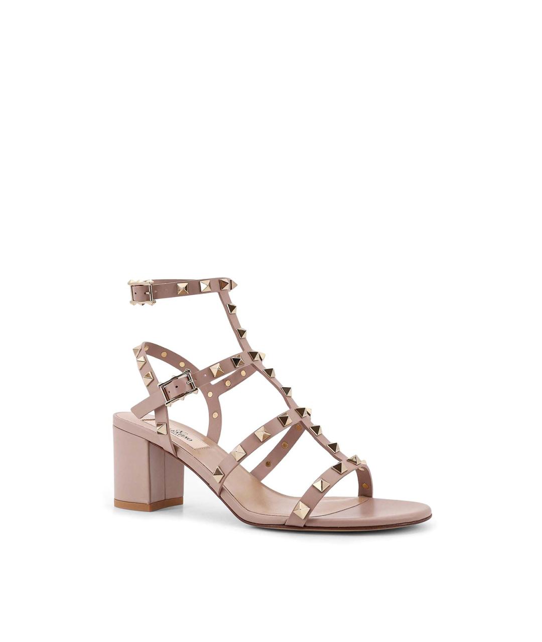 VALENTINO Розовые кожаные босоножки, фото 2