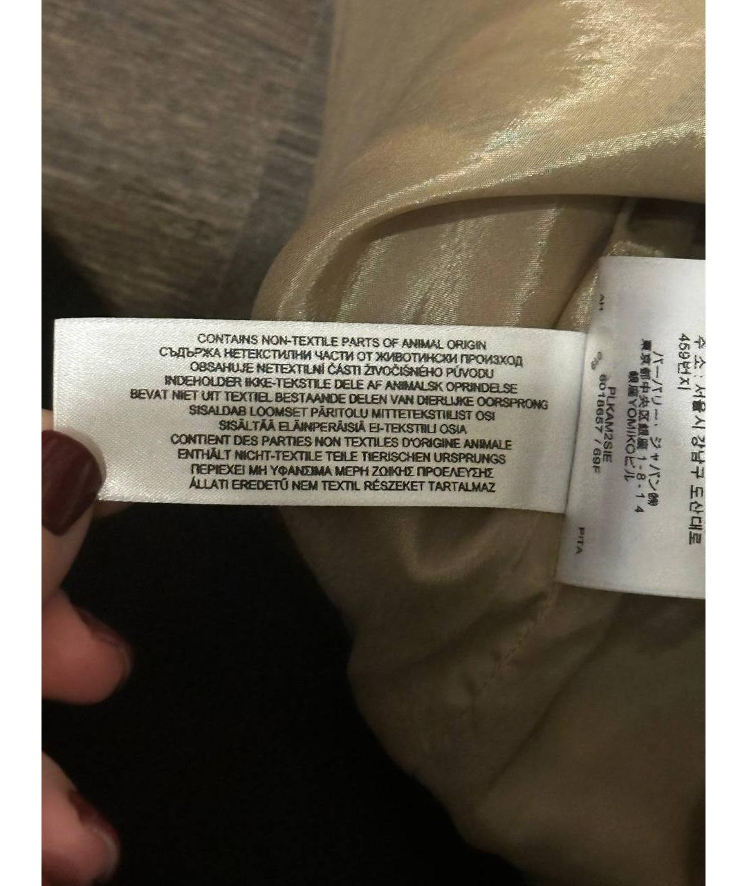 BURBERRY Бежевая шерстяная юбка миди, фото 6