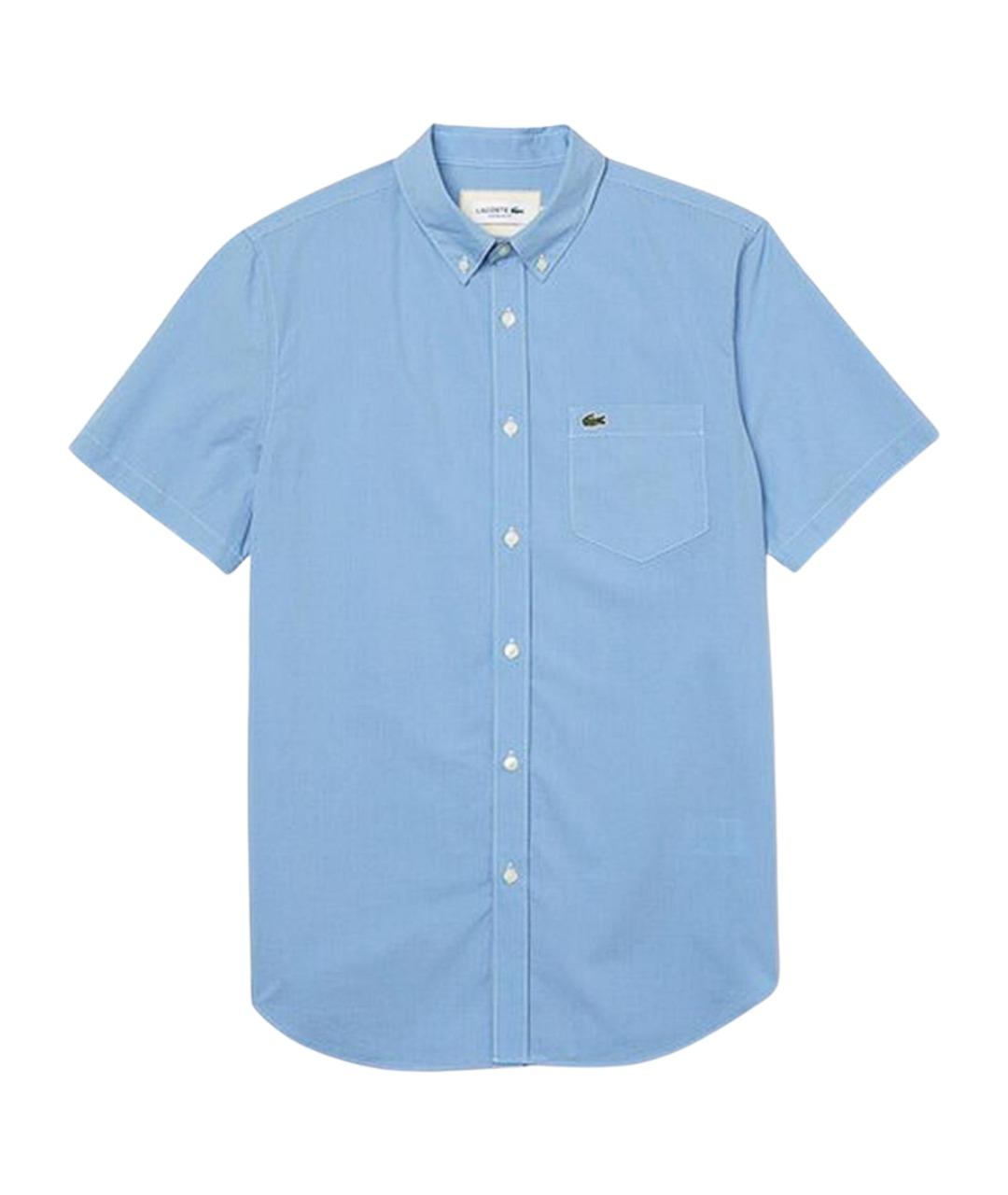 LACOSTE Голубая хлопковая кэжуал рубашка, фото 1