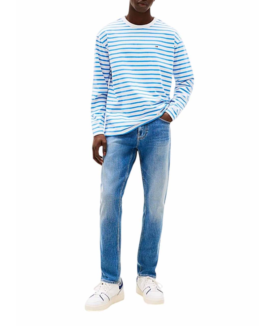 TOMMY HILFIGER Синие хлопковые прямые джинсы, фото 2