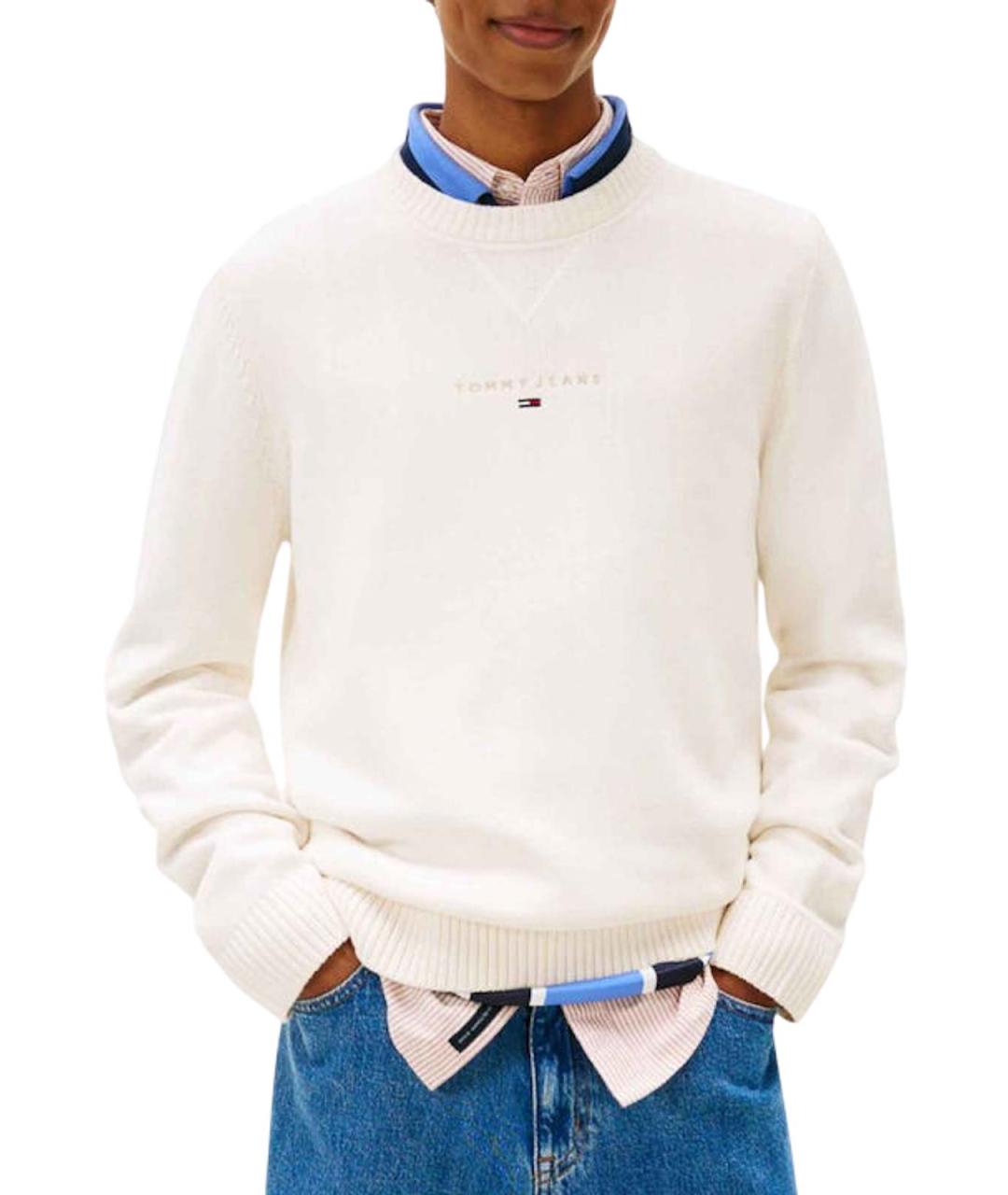 TOMMY HILFIGER Белый хлопковый джемпер / свитер, фото 2