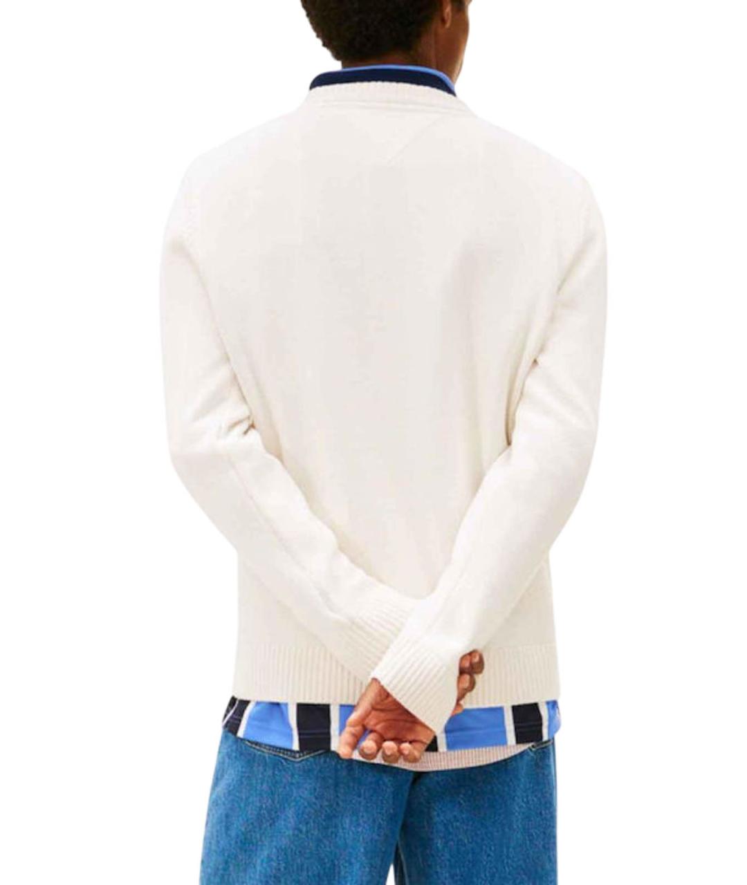 TOMMY HILFIGER Белый хлопковый джемпер / свитер, фото 4